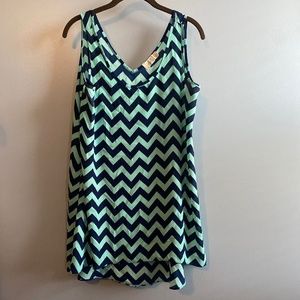 Chevron Patterned Long Top